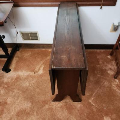 Vintage Rustic Dropleaf Table 36x40
