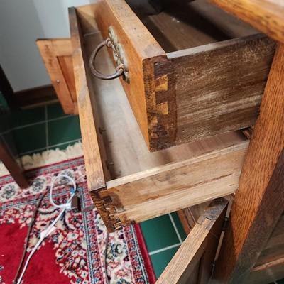 Antique Victorion Style Washstand Dry Sink w Towel Rack