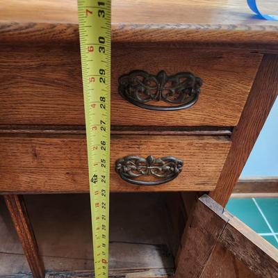 Antique Victorion Style Washstand Dry Sink w Towel Rack
