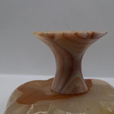 Vintage Onyx Fruit Set in Footed Bowl