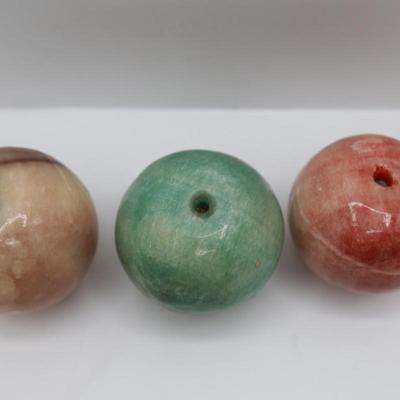 Vintage Onyx Fruit Set in Footed Bowl