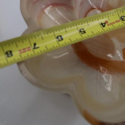 Vintage Onyx Fruit Set in Footed Bowl