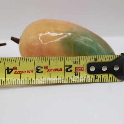 Vintage Onyx Fruit Set in Footed Bowl