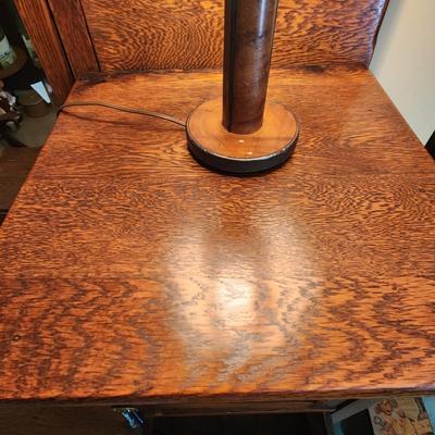 Antique Oak Victorian Side by Side Dresser w Beveled Mirror 44x21x77