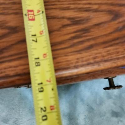 Vintage Solid Oak Narrow 2 over 5 Chest of Drawers 22x19x51