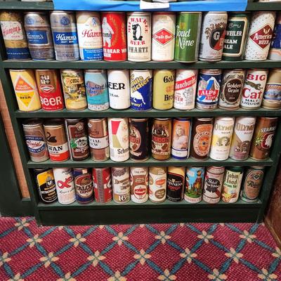 4 Shelves Beer can Collection Bar Man Cave Decor lot 81