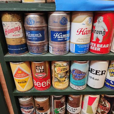 4 Shelves Beer can Collection Bar Man Cave Decor lot 81