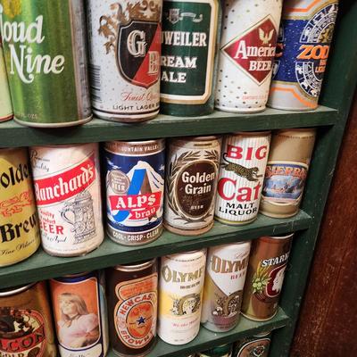 4 Shelves Beer can Collection Bar Man Cave Decor lot 81