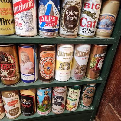 4 Shelves Beer can Collection Bar Man Cave Decor lot 81
