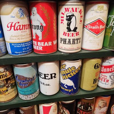 4 Shelves Beer can Collection Bar Man Cave Decor lot 81