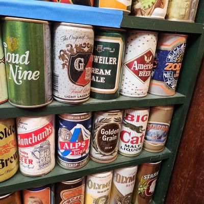 4 Shelves Beer can Collection Bar Man Cave Decor lot 81