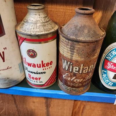 Mixed lot of Vintage Beer Bottles & Can Collection Cone Top Baltimore Brewers