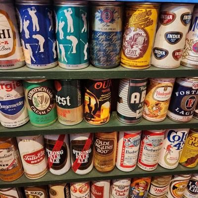 4 Shelves Beer can Collection Bar Man Cave Decor lot 87