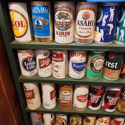 4 Shelves Beer can Collection Bar Man Cave Decor lot 87