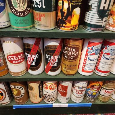 4 Shelves Beer can Collection Bar Man Cave Decor lot 87