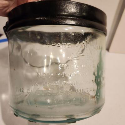 Vintage Cleveland Metal Product Glass Kerosene Jug