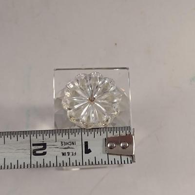 Vintage Pair of Iris Arc Crystal Candle Holders