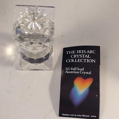 Vintage Pair of Iris Arc Crystal Candle Holders