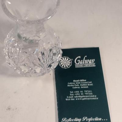 Galway Irish Crystal Small Vase- Approx 4 3/8" Tall