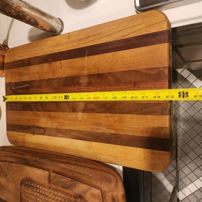 2 Heavy Wood Kitchen Cutting Boards