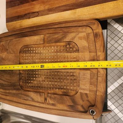 2 Heavy Wood Kitchen Cutting Boards