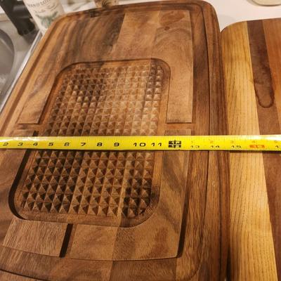 2 Heavy Wood Kitchen Cutting Boards