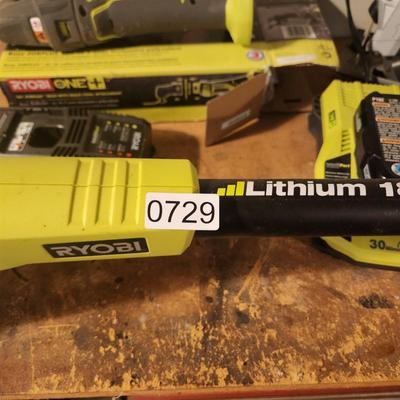 Ryobi 18v Battery Tool Lot Tiller , Circular Saw, One+Jobplus Tool