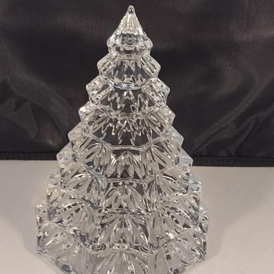 Waterford German Crystal Large Christmas Tree Figurine- Approx 6 1/2" Tall