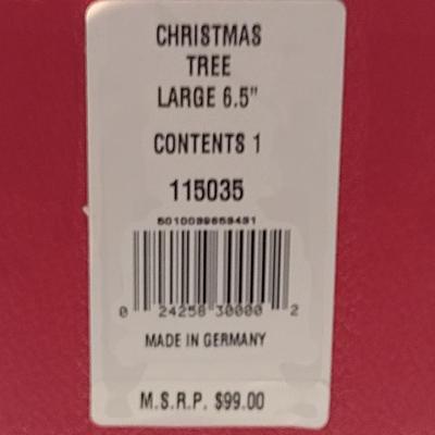 Waterford German Crystal Large Christmas Tree Figurine- Approx 6 1/2" Tall