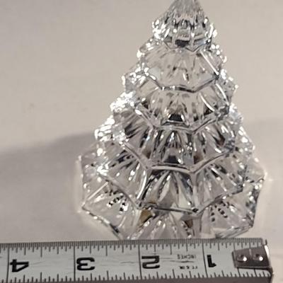 Waterford German Crystal Medium Christmas Tree Figurine- Approx 4 1/2" Tall