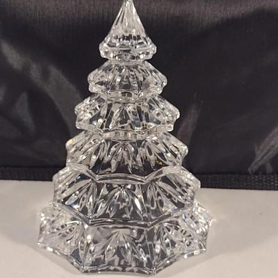 Waterford German Crystal Medium Christmas Tree Figurine- Approx 4 1/2" Tall
