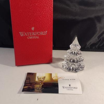 Waterford German Crystal Small Christmas Tree Figurine- Approx 3" Tall