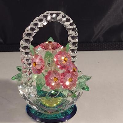Iris Arc 'Basket of Flowers' Floral Collection Rainbow Crystal Figurine- Limited Edition 406/750