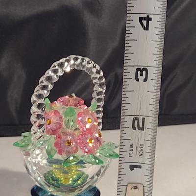 Iris Arc 'Basket of Flowers' Floral Collection Rainbow Crystal Figurine- Limited Edition 406/750