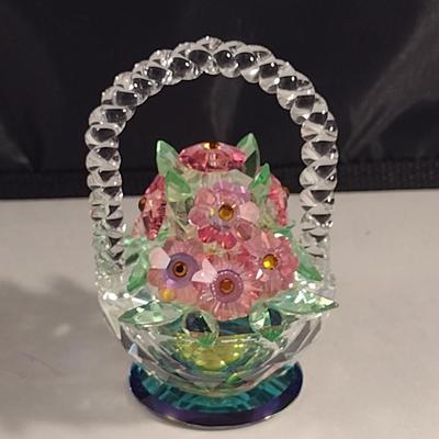 Iris Arc 'Basket of Flowers' Floral Collection Rainbow Crystal Figurine- Limited Edition 406/750