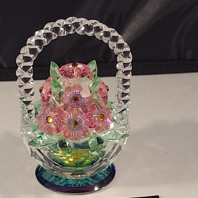 Iris Arc 'Basket of Flowers' Floral Collection Rainbow Crystal Figurine- Limited Edition 406/750