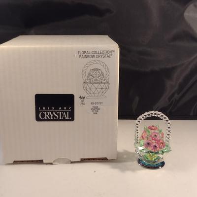 Iris Arc 'Basket of Flowers' Floral Collection Rainbow Crystal Figurine- Limited Edition 406/750