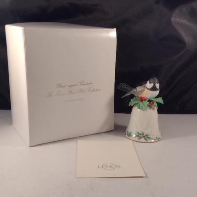 Vintage Lenox Black-capped Chickadee Porcelain Bell