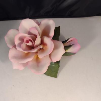 Napoleon Italian Porcelain Rose Figurine- Approx 3 3/4" Tall. 5" Wide