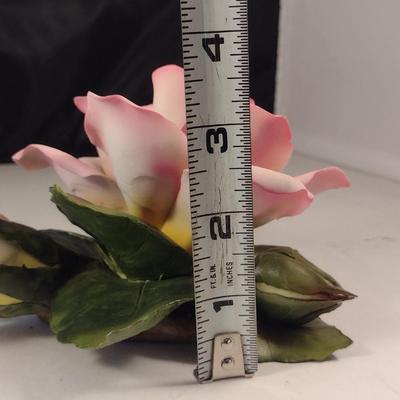 Napoleon Italian Porcelain Rose Figurine- Approx 3 3/4" Tall. 5" Wide
