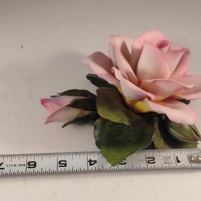 Napoleon Italian Porcelain Rose Figurine- Approx 3 3/4" Tall. 5" Wide