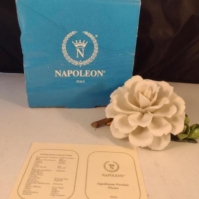 Napoleon Italian Porcelain Camelia Figurine- Approx 3" Tall, 6" Wide