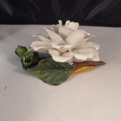Napoleon Italian Porcelain Camelia Figurine- Approx 3" Tall, 6" Wide