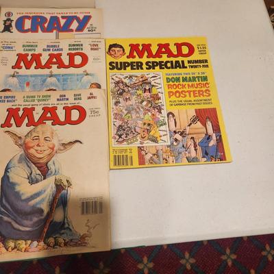 Lot of Vintage Mad Crazy Cracked Magazines Comic Books
