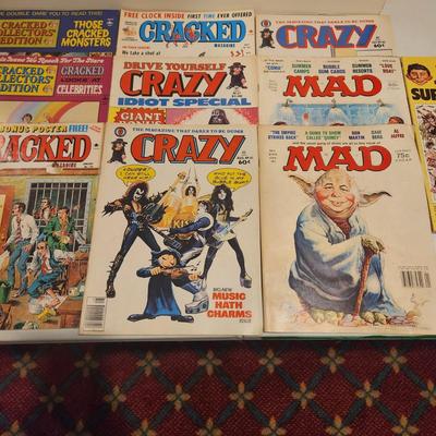 Lot of Vintage Mad Crazy Cracked Magazines Comic Books