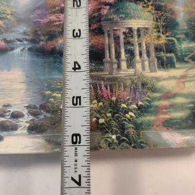 Thomas Kinkade 'The Garden of Prayer' Ceramic Plate- Approx 8 1/4" x 6"