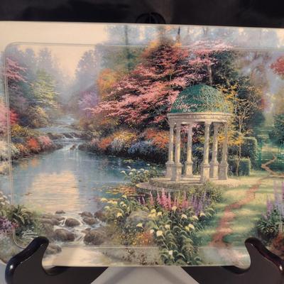 Thomas Kinkade 'The Garden of Prayer' Ceramic Plate- Approx 8 1/4" x 6"