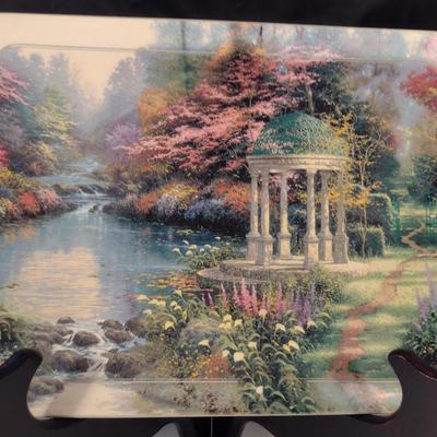 Thomas Kinkade 'The Garden of Prayer' Ceramic Plate- Approx 8 1/4" x 6"