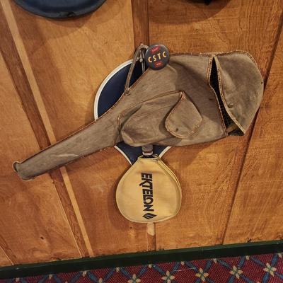 Wall of Vintage Tennis Racquetball Rackets
