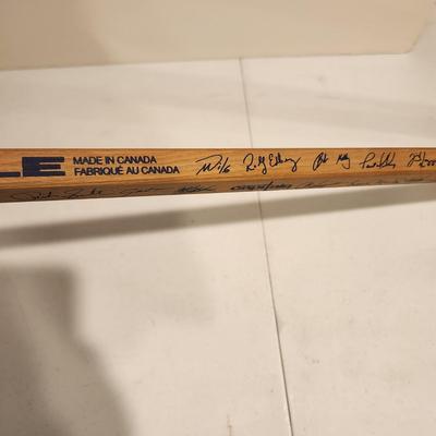 1978 Washington Capitals Signed Hockey Stick Victoriaville Promo Eastern Airlines, Grand Union , W. Bell Co.